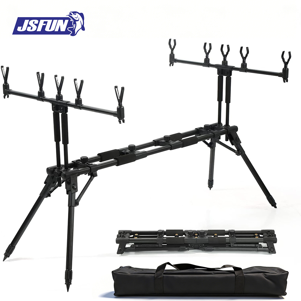 Fishing Rod Rack - JSFUN Verstelbare hengelstandaard met 5 hengels