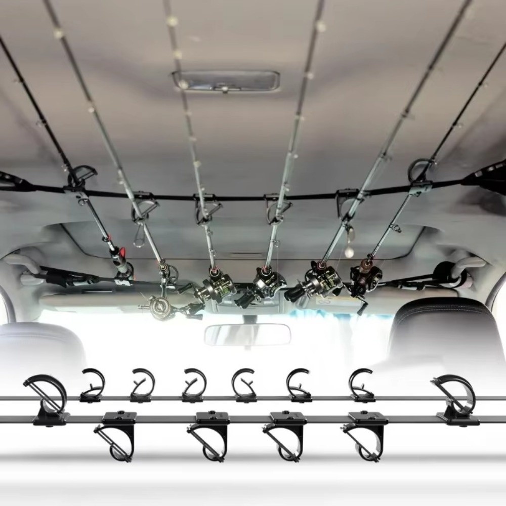 Fishing Rod Repair Kit - 6-positie hengelhouder voor in de auto,