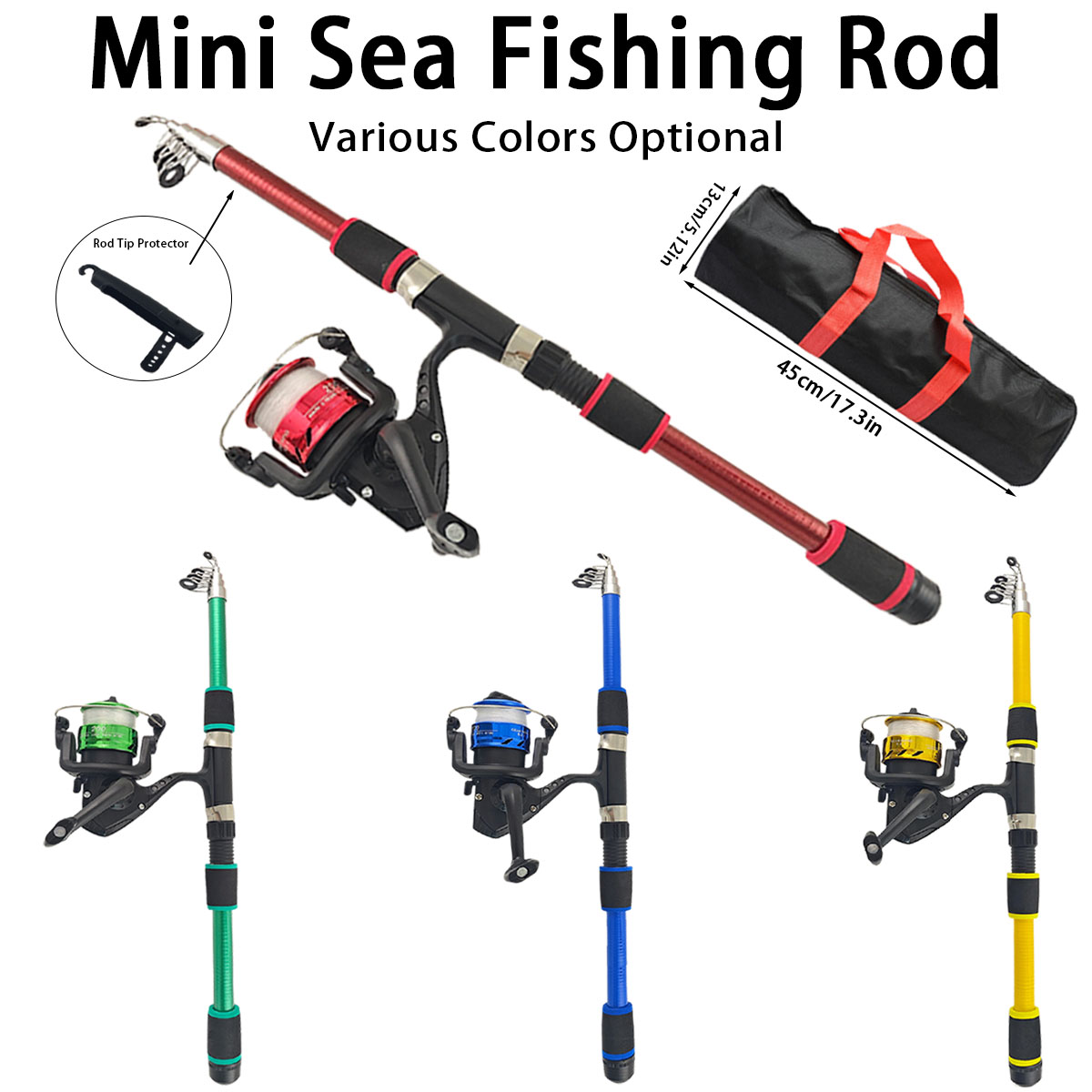 Fishing Rod Spinning - Mini telescopische zeehengelset met spinhengel, EVA