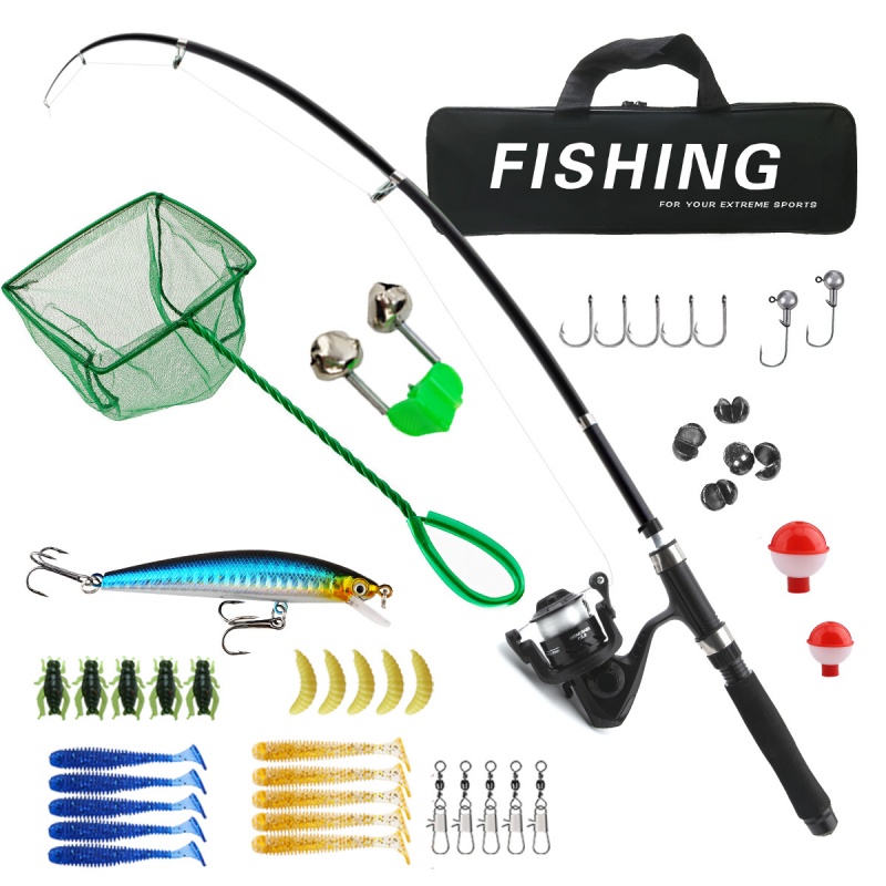 Fishing Rod Spinning - Combinatieset voor hengel en haspel, telescopische
