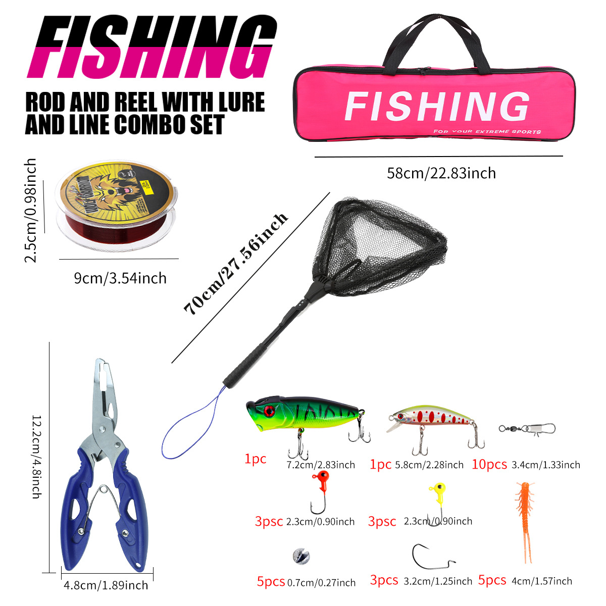 Visset complete set met telesc - Fishing Rod Spinning recensie en prijs